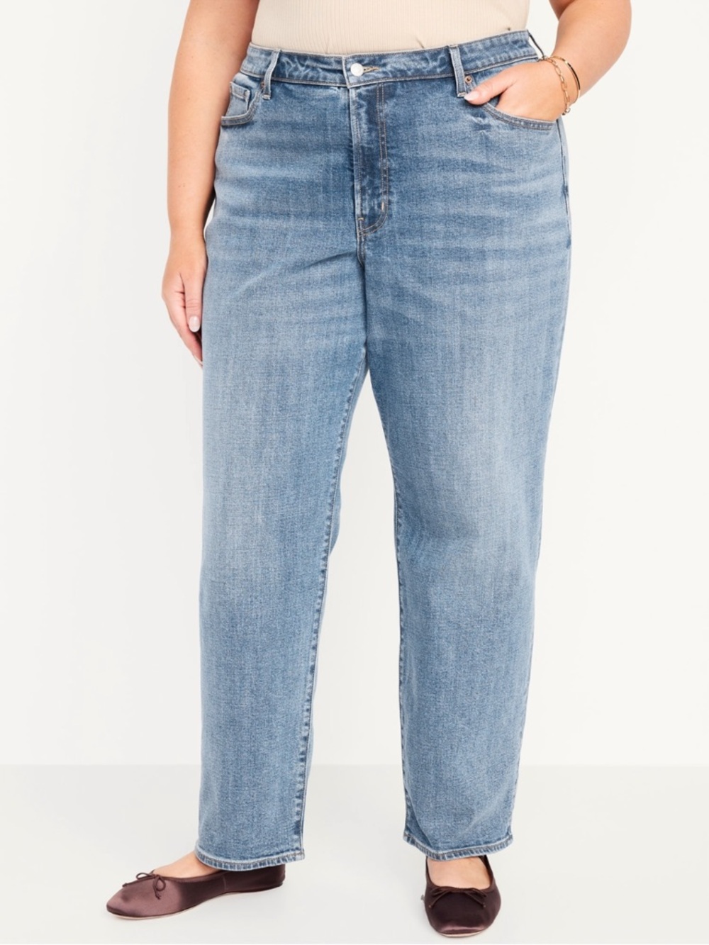 Old Navy Size 22 Plus Size Light Wash Blue Women’s Straight-Leg Jean NWT